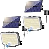 nipify 2 Stück Solarlampen für Außen mit Bewegungsmelder, 310 LED...