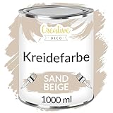 Creative Deco Beige Kreidefarbe 1000 ml | Möbellack, Möbelfarbe |...